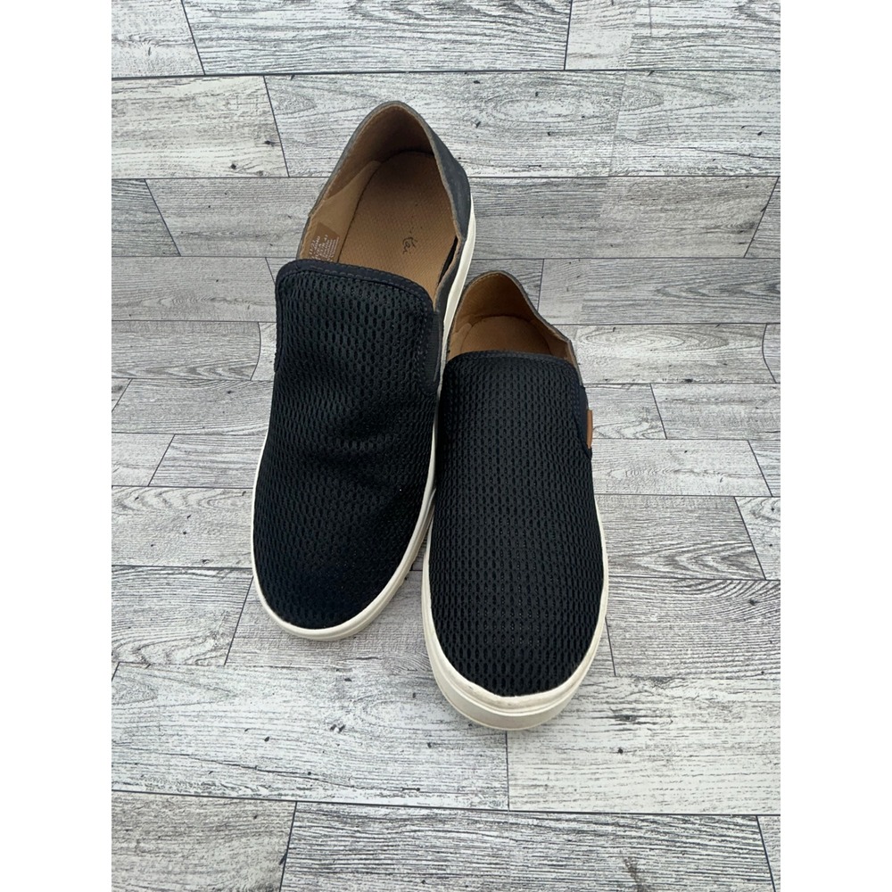 OluKai Pehuea Slip‎ On Shoes Black Mesh Womens Size 11 EUR 41